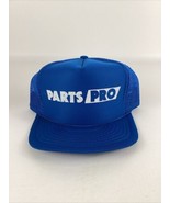 Vintage 80s 90s PARTS PRO Auto Parts Mesh Snapback Trucker Hat Cap Blue - $470.27 MXN