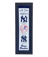 New York Yankees Framed 12x38 Wool Blend Heritage Banner - £99.18 GBP