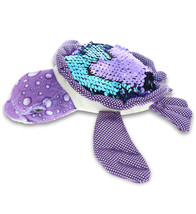 Purple Sea Turtle Flip Sequin Plush 7.5 Inch, Space Stuffed Animal - £28.27 GBP