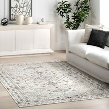 Nuloom Malena Tribal Bordered Machine Washable Ultra Thin Area Rug,, Lig... - $30.99