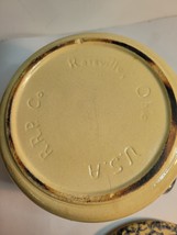 Roseville Dutch Crock with Lid Blue Spongeware with Wheat Pattern image 7