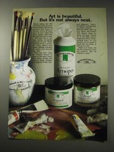 1991 Winsor &amp; Newton Artcare professional Cleaning Products Ad - £14.72 GBP