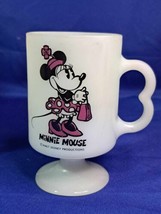 Vintage Minnie Mouse Milk Glass Coffee Cup Walt Disney Productions Mug - £7.56 GBP