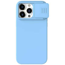 For iPhone 15 Pro Max CamShield Liquid Silicone Phone Case(Sky Blue) - £21.50 GBP