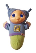 2005 Playskool Hasbro 9" Lullaby GLOWORM Glow Worm Infant Toddler Green Blue - $17.41