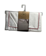 Bee &amp; Willow Red CottonCoconut Milk Snowflake Embroidery Table Runner, 1... - $176.41 CAD