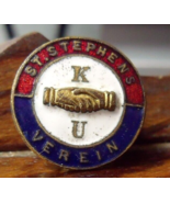 OLD SCREWBACK LAPEL PIN BUTTON SAINT ST STEPHEN KINGDOM UNITED VEREIN CLUB - £67.24 GBP