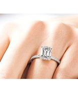 Emerald cut diamond engagement ring, Lab diamond engagement ring, diamon... - $3,014.23 CAD+