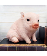 Ebros Rustic Adorable Animal Farm Babe Fat Nude Piglet Pig Sitting Figur... - $39.63 CAD