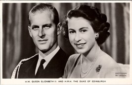 UK H.M. Queen Elizabeth II and The Duke of Edinburgh Photo by Baron Postcard Z6 - £12.74 GBP