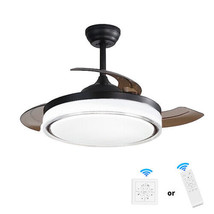 42 inch Retractable Ceiling Fans with Lights Remote Control,Fandelier Flush Moun - £104.64 GBP