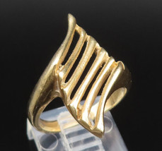 14K GOLD - Vintage Open Concave Multi Row Diamond Shaped Ring Sz 6 - GR419 - £302.97 GBP