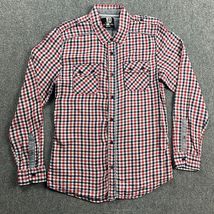 I Jeans By Buffalo Shirt Men&#39;s Large Button Up Gingham 100% Cotton Adults L - $255.71 MXN