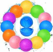 12Pcs Reusable Water Balloons Pool Toys for Boys and Girls Beach Outdoor Activit - £40.33 GBP