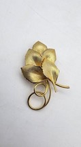 Satin Gold Tone Leaves Pin/Brooch - $7.99