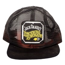 Jack Daniels Lynchburg Lemonade VTG Hat Trucker Mesh Snapback Cap Black Patch - £14.17 GBP
