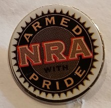 NRA Armed with Pride Round Gold Undertone Lapel Pin - £2.98 GBP