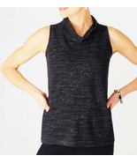 J Jill Pure Jill XL Cowl Tank Top Black White Sleeveless Layering NEW Ma... - $59.00