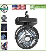 Multi-Functional Tent Fan with 12 LED Lights – Perfect for Camping &amp; Eme... - $61.53 CAD