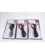 3x 3ft DUAL RCA PATCH CORD BA-19 AUDIO TWO MALE RCA CONNECTORS 3 Pieces - $92.35 MXN