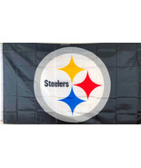 PITTSBURGH STEELERS  3x5&#39; FLAG/NFL   BRASS GROMMETS IN/OUTDOOR- 100  POL... - £7.84 GBP