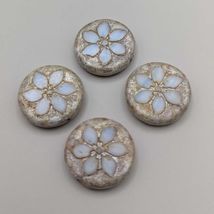 18mm Czech Glass Table Cut Flower Beads - $2.99