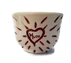 Handmade Ceramic Mum Trinket Bowl, Hand Painted Pottery Mothers Day Gift For Mom - £47.47 GBP