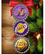 Los Angeles lakers  bottlecap christmas tree ornaments decor Decorations - $8.75