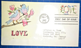 U.S. #1951 1982 20¢ Love Herman Maul Hand drawn cacheted First Day Cover... - £8.28 GBP