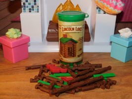 18&quot; Doll Miniature Lincoln Logs Play Toys Lot fits Our Generation American Girl - £12.68 GBP