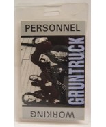 GRUNTRUCK - VINTAGE ORIGINAL CONCERT TOUR LAMINATE BACKSTAGE PASS - $15.00