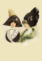 Black & Gold Feathered Hats 20 x 30 Poster - $25.98