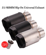 51MM 60MM Slip On Universal Motorcycle GP Exhaust CNC Carbon Fiber DB Ki... - $193.33 CAD