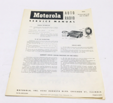 Motorola5MFS & 5MF 1950's Ford FDH-18805-B Auto Radio Service Manual U.S.A. - $18.00