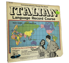 ITALIAN LANGUAGE RECORD COURSE&quot; VINYL LP USA CONVERSA-PHONE - $9.74