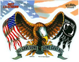Hot Leathers - All Gave Some and Some Gave All American Eagle - Sticker / Decal - £10.38 GBP