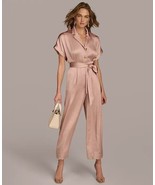 Donna Karan New York Womens Belted Jumpsuit  Rose Size 4 $159 - £62.03 GBP