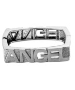 Bangle Bracelet Hinged Opening  ANGEL  silver Steel  7.5 in square - £28.07 GBP