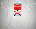 Vtg Campbell&#39;s Soup Can M&#39;m! M&#39;m! Good T-Shirt Hanes 50/50 Sgl Stitch Wh... - £30.04 GBP