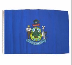AES 12x18 12&quot;x18&quot; State of Maine Sleeve Flag Boat Car Garden Vivid Color and UV  - £3.10 GBP