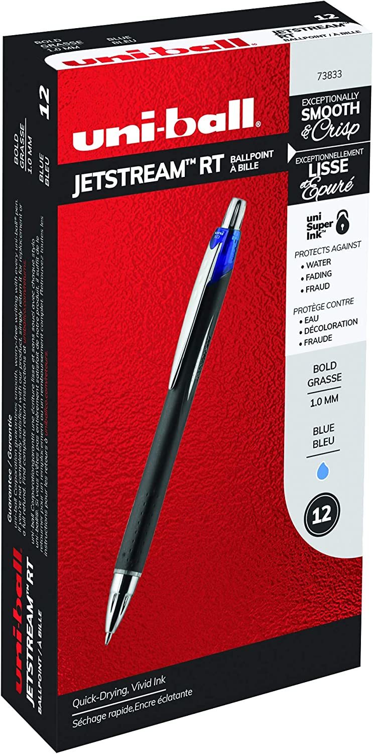 Primary image for Uni-Ball Jetstream Rt Retractable Ballpoint Pens Medium Point, 1.0Mm,, 12 Pack.