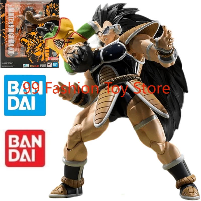 Original Bandai Anime Action Figure Dragon Ball Sh Figuarts Raditz &amp; Son Gohan - £171.63 GBP