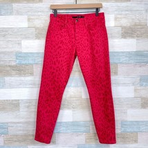 Joes Jeans Cheetah Print Highwater Ankle Skinny Red Animal Mid Rise Womens 27 - £22.20 GBP