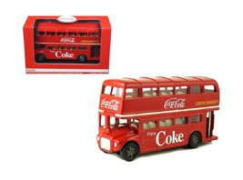 1960 Red Routemaster London Double Decker Bus Coca-Cola 1/60 Motorcity C... - £23.61 GBP