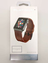 NEW Platinum Genuine Leather Watch Strap for Apple Watch 42mm/44mm Papaya - £7.48 GBP