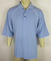 Footjoy Golf shirt short sleeve polo Performance athletic Light Blue Men... - £16.21 GBP