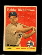 1958 Topps #101 Bobby Richardson Poor Yankees *NY0568 - £6.12 GBP