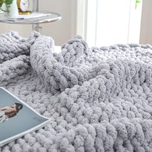 Big Knit Blankets Chunky, Thick Cable Knit Throw, Large Rope Knot Crochet Throw - £46.38 GBP