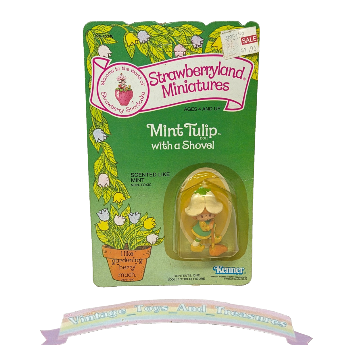 VINTAGE STRAWBERRYLAND MINIATURES STRAWBERRY SHORTCAKE MINT TULIP W A SH... - $28.50