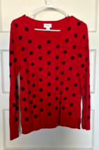 Old Navy Women&#39;s Red Polka Dot Sweater Size M - $20.10